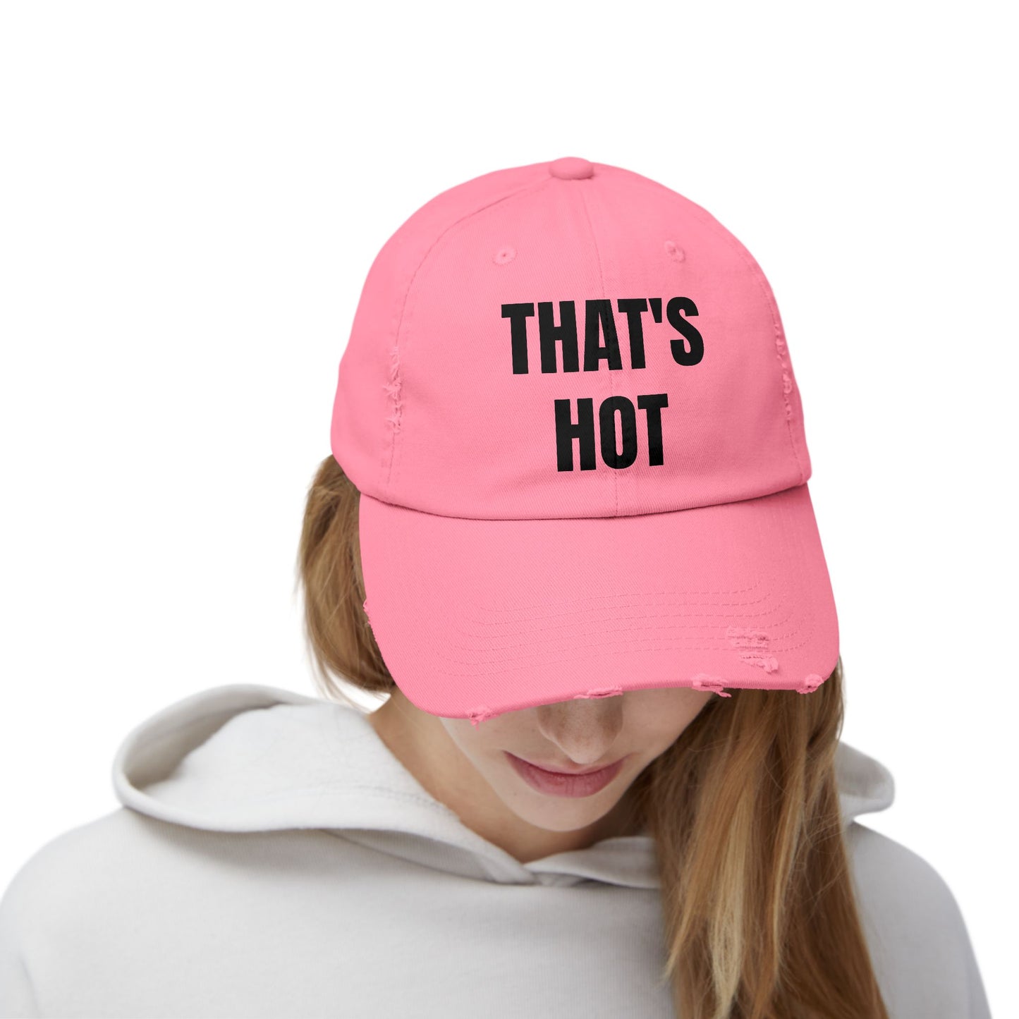 "THAT'S HOT" Distressed Cap
