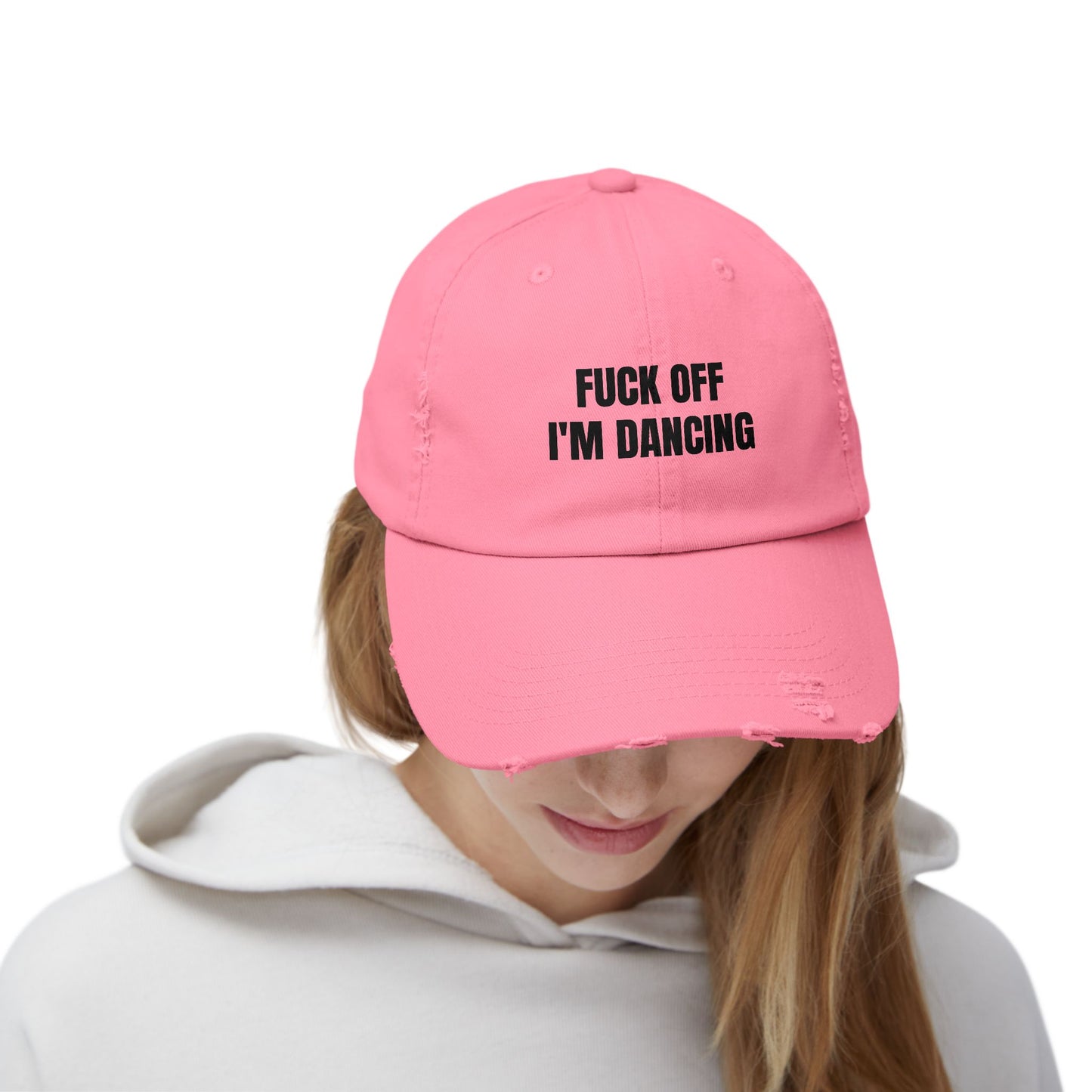 "FUCK OFF I'M DANCING" Distressed Cap