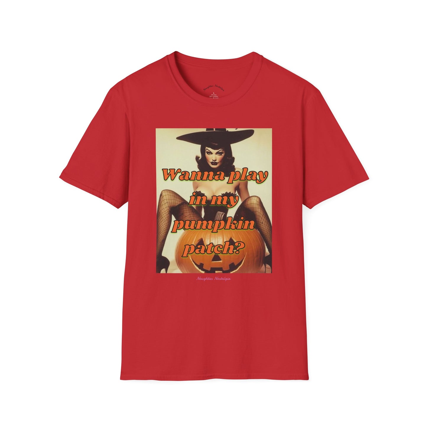 “Wanna play in my pumpkin patch?” Unisex Statement Tee