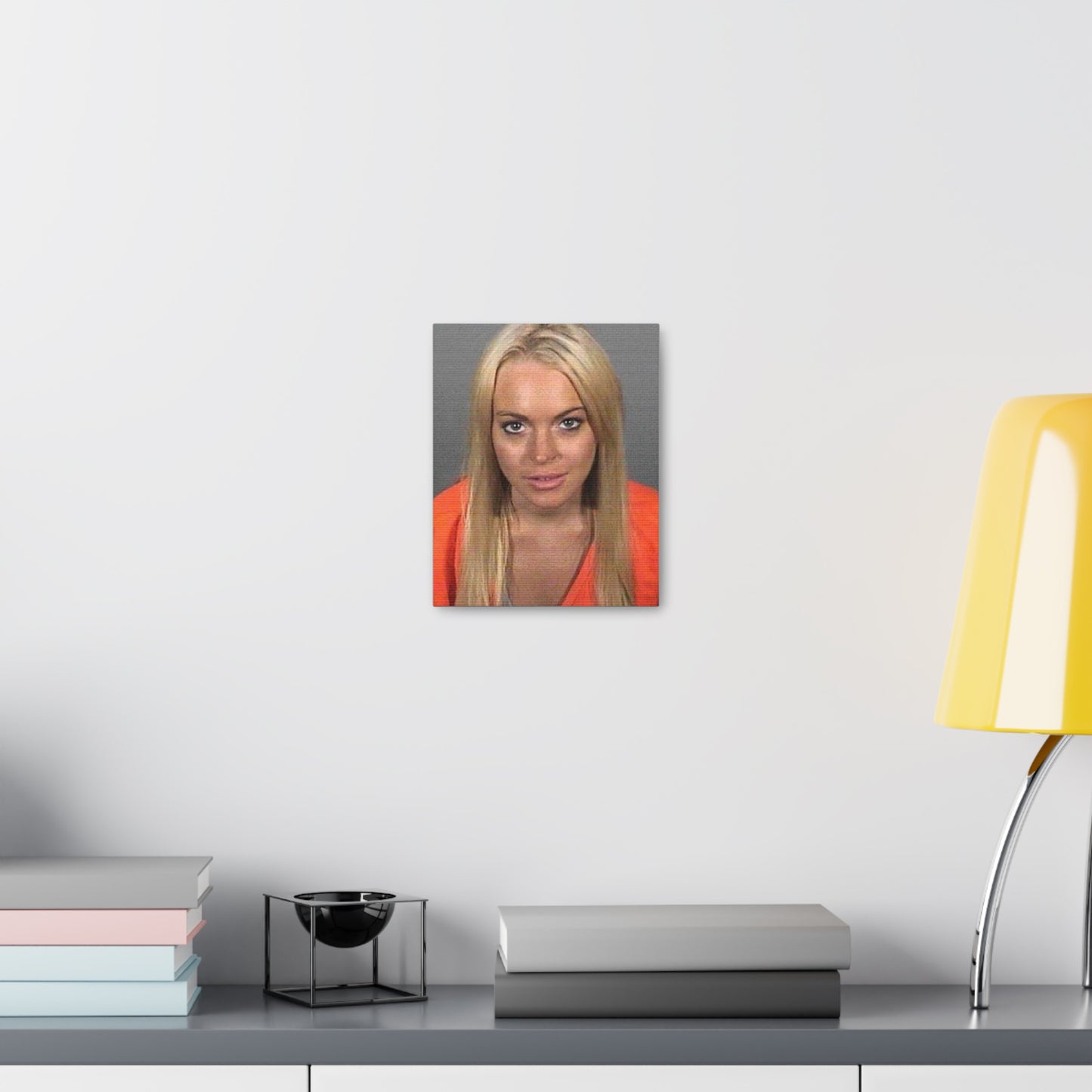 Lindsay Lohan Mugshot on Canvas (July 20, 2010)