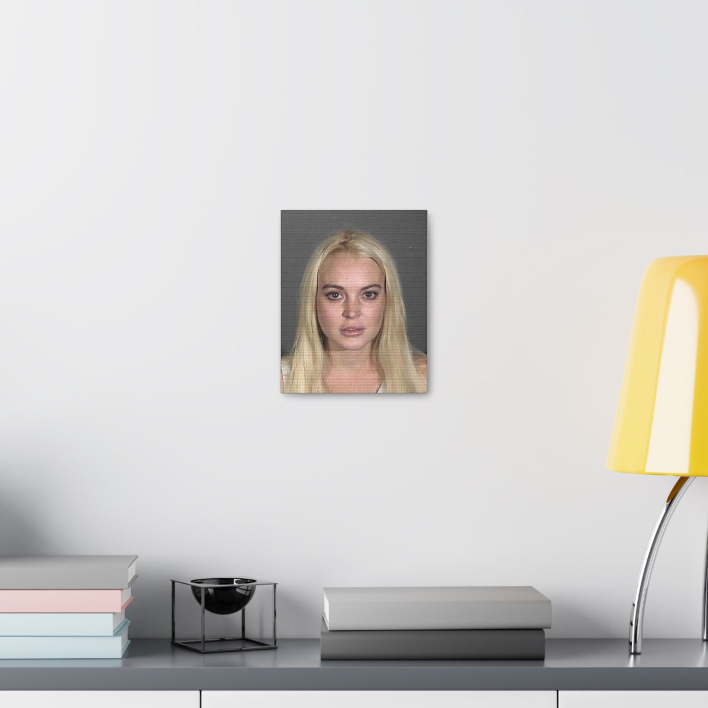 Lindsay Lohan Mugshot on Canvas (October 19, 2011)