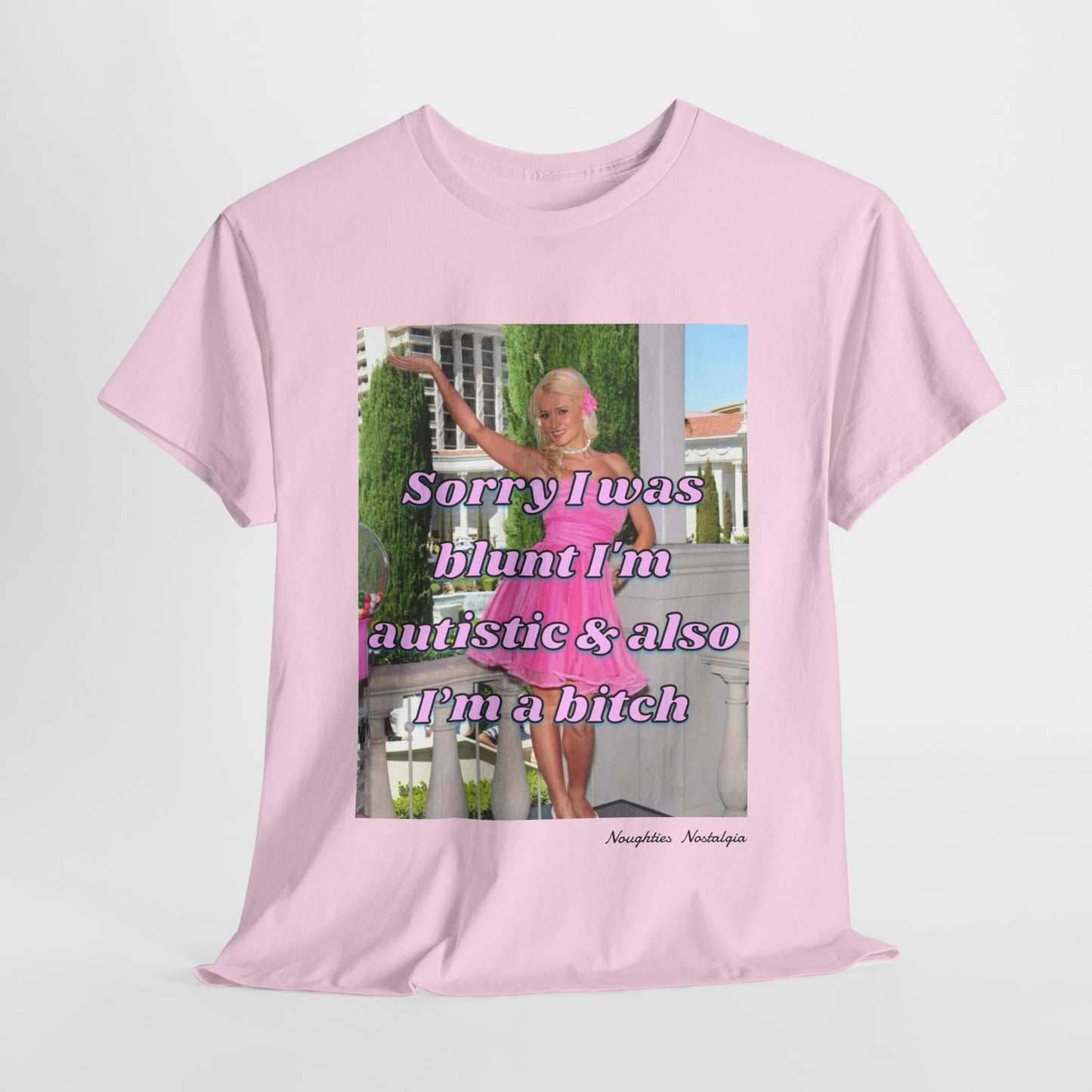 “Sorry I was blunt I’m autistic & also I’m a bitch" Unisex Cotton Tee