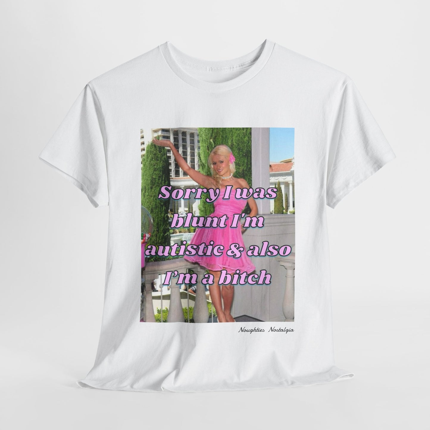 “Sorry I was blunt I’m autistic & also I’m a bitch" Unisex Cotton Tee
