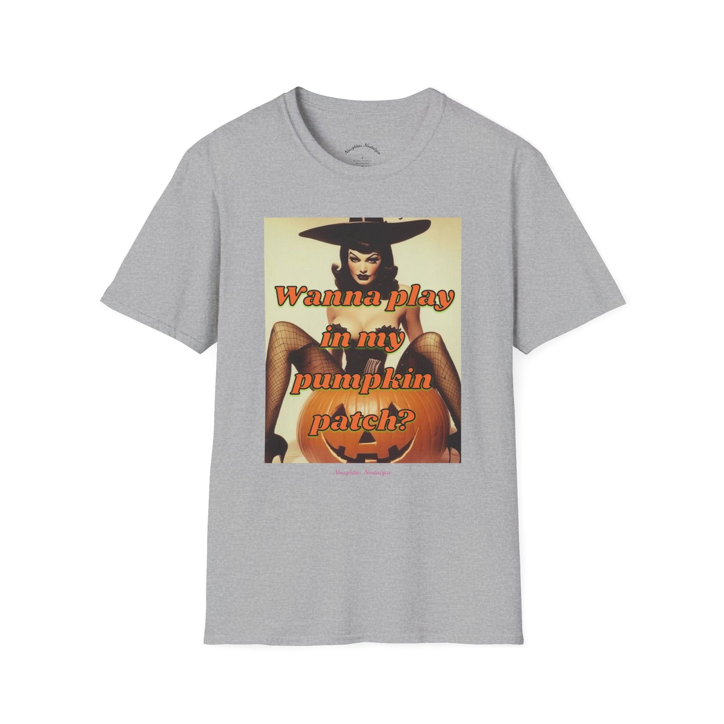 “Wanna play in my pumpkin patch?” Unisex Statement Tee