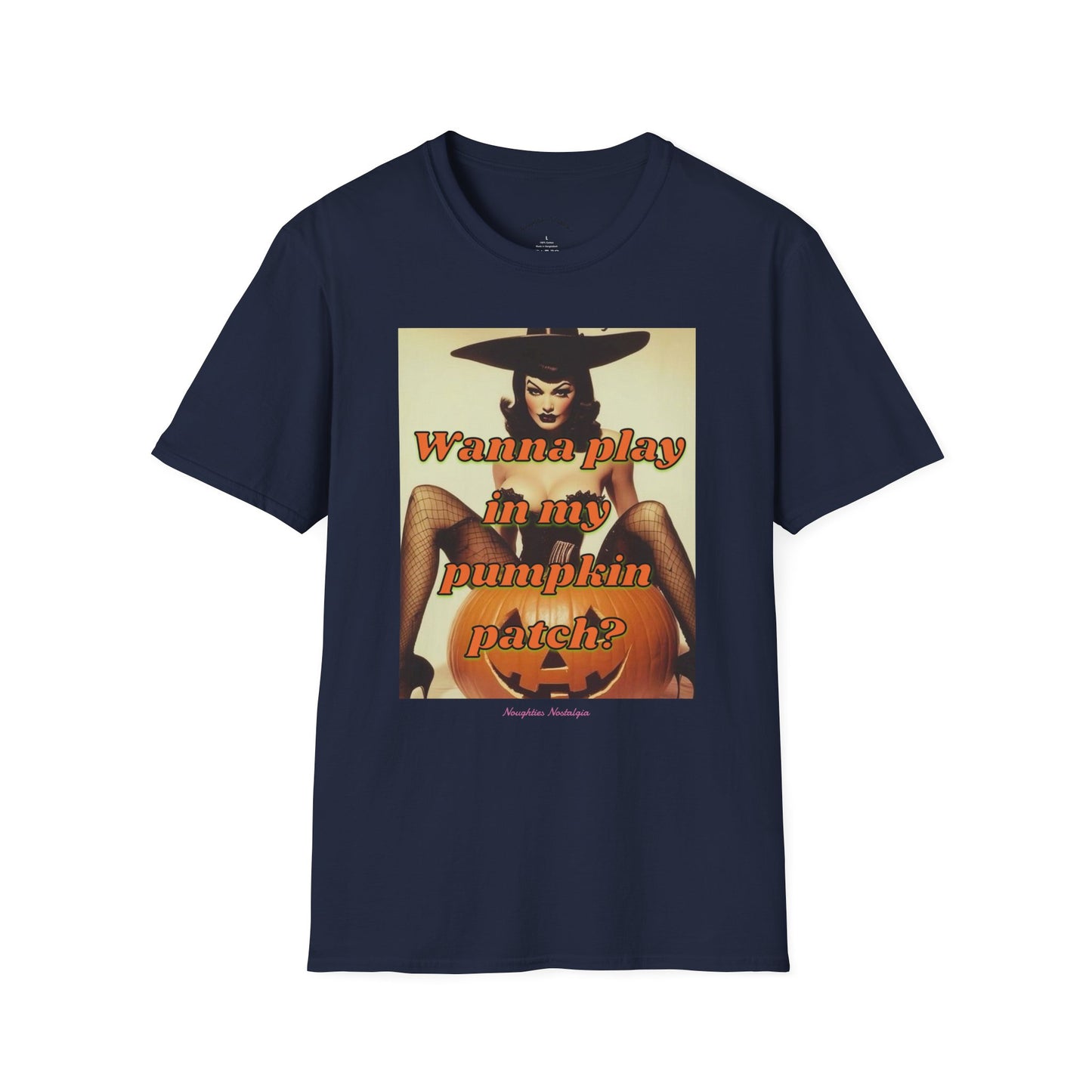 “Wanna play in my pumpkin patch?” Unisex Statement Tee