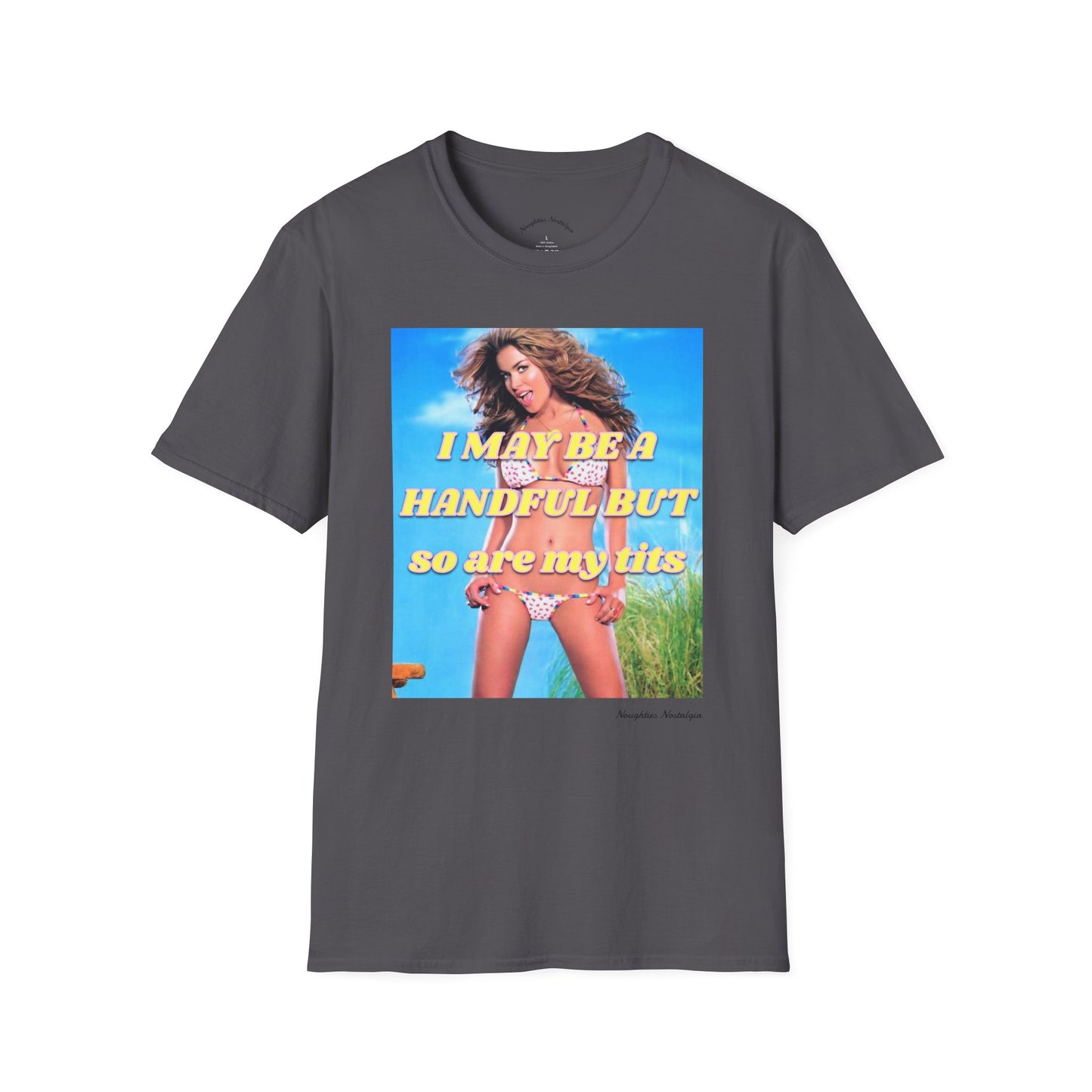 “I may be a handful but so are my t*ts” Unisex Statement Tee