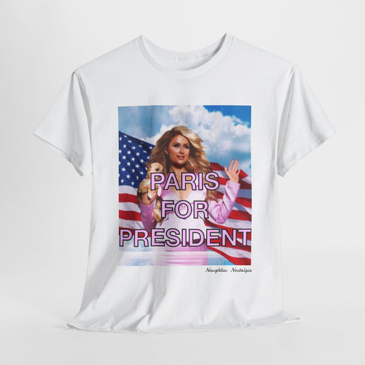 “PARIS FOR PRESIDENT" Unisex Cotton Tee