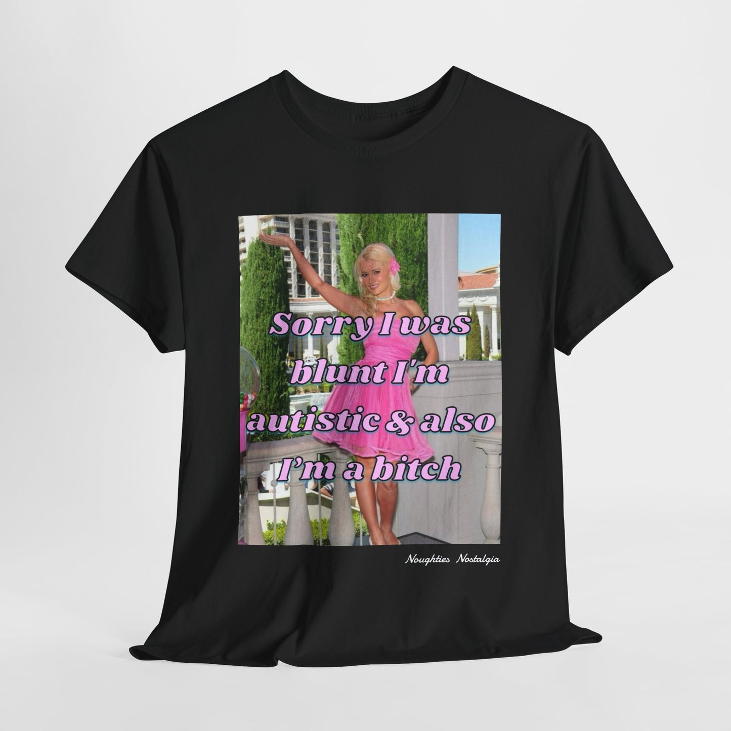 “Sorry I was blunt I’m autistic & also I’m a bitch" Unisex Cotton Tee