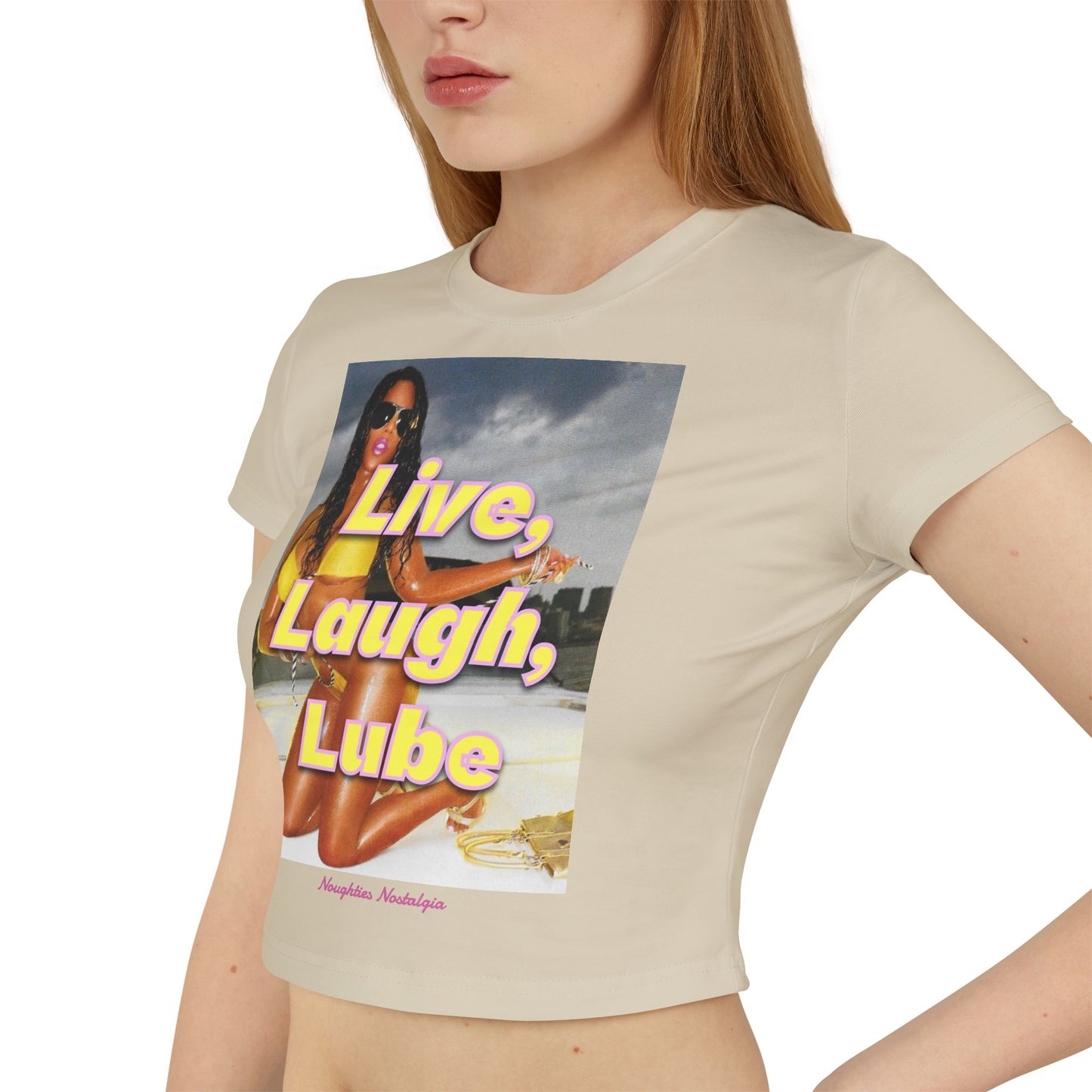 "LIVE, LAUGH, LUBE" Baby Tee