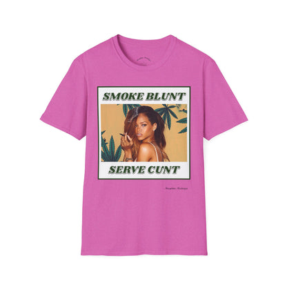 "SMOKE BLUNT SERVE C*NT" Unisex Statement Tee