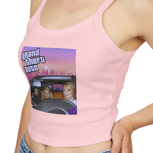 Grand Theft Auto Paris Britney and Lindsay Spaghetti Strap Tank Top