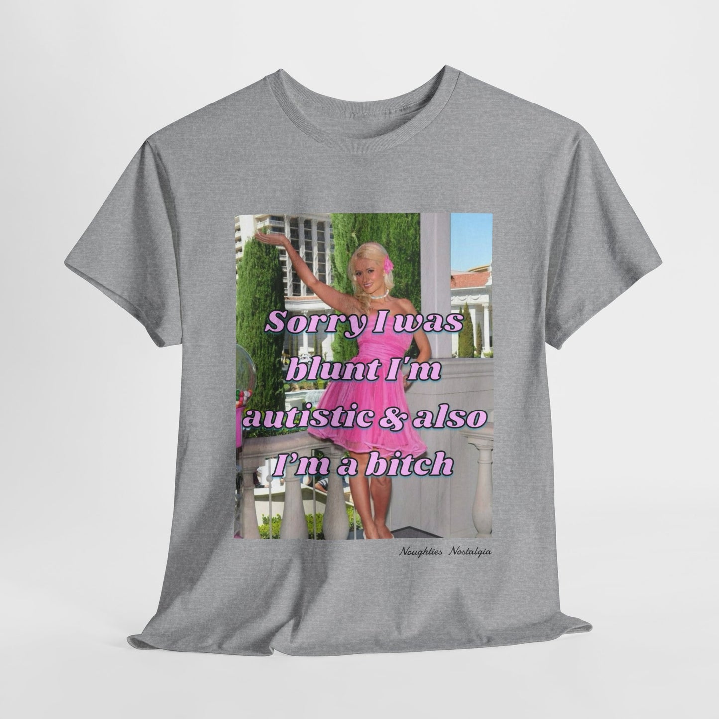 “Sorry I was blunt I’m autistic & also I’m a bitch" Unisex Cotton Tee