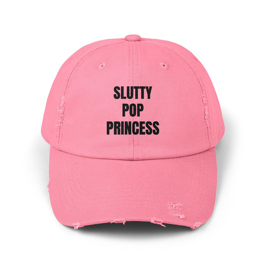 "SLUTTY POP PRINCESS" Distressed Cap